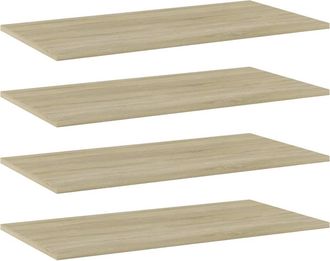 vidaXL Estante Estanter&iacute;a 4 Uds Contrachapada Roble Sonoma 80x40x1,5cm Vidaxl