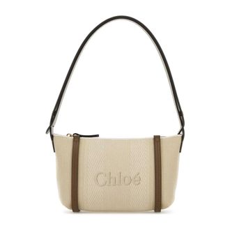 Chlo&eacute; Tassen, Dames, Beige, ONE Size, Katoen, Carry Zipped Shoulder Bag