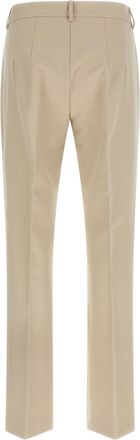 Max Mara Womens Beige Cotton Cropped Pants