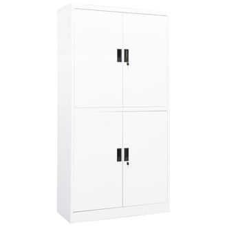 vidaXL Armario De Oficina De Acero Blanco 90x40x180 Cm Vidaxl