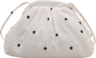 Generic Microfiber Polka Dot Crossbody Purse Soft Crossbody Bag for Women Daily(White) (White)