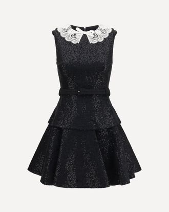 Self Portrait Sequin boucl&eacute; Dress Female 10