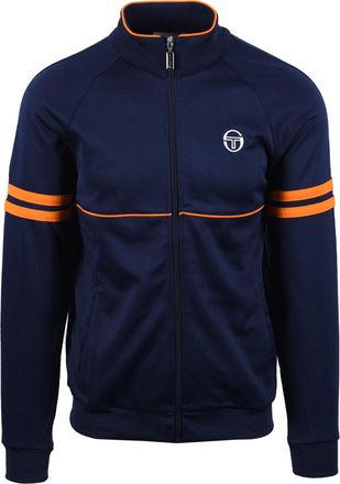 Sergio Tacchini Mens ORION TRACK JACKET MARITIME BLUE/ORANGE PEPPER - Navy Cotton - Size X-Large