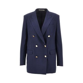 Tagliatore Jasmine canvas double-breasted jacket Woman 40