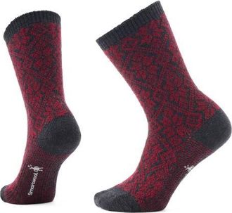 Smartwool Everyday Traditional Snowflake Merino Wool Blend Crew Socks in Tibetan Red at Nordstrom, Size Medium