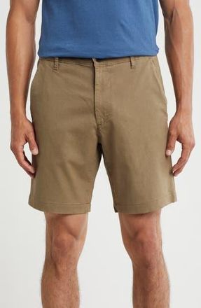 AG - Adriano Goldschmied Lux Flat Front Chino Shorts in Sulfur Dark Taupe at Nordstrom Rack, Size 28