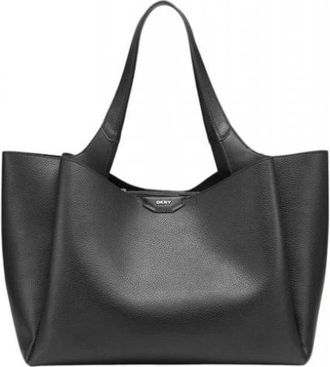 DKNY Willa Tote - Dames - Shoppers - Zwart - ONE Size - Leer - Tassen