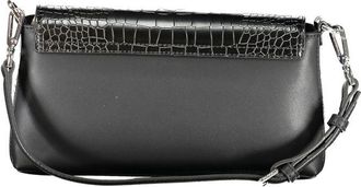 Calvin Klein Crocodile-Embossed Leather Card Case - Black