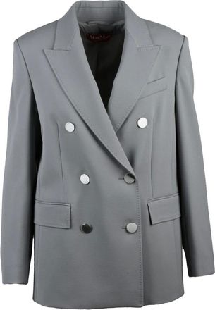 Max Mara Dames, Jassen, Grijs, Maat: XS Wol