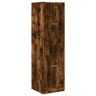 Berkfield Home Elegant Apothecary Cabinet&not;Smoked Oak 40x41x144.5 cm Engineered Wood in Brown