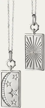 Monica Rich Kosann Sterling Silver My Sun Moon Stars Charm Necklace