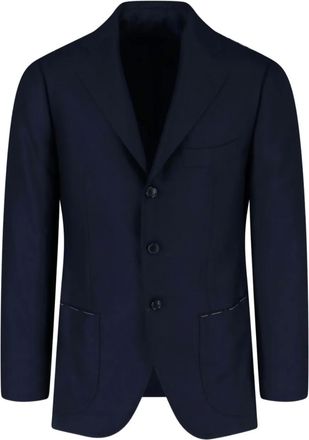 Cesare Attolini Monopetto kasjmier blazer - Blauw