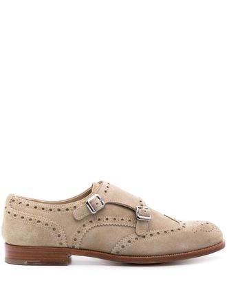 Churchs perforated suede monk shoes - Neutrals