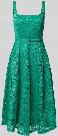 Rinascimento Rinascimento Knielanges Kleid mit Allover-Spitzen-Besatz in Gruen, Gr&ouml;&szlig;e XL