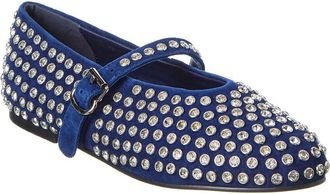 Tiffany & Fred Bedazzled Suede Flat