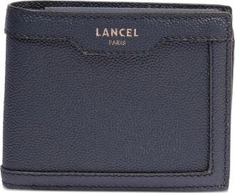 Lancel leather compact wallet - men - Leather/Polyester - One Size - Blue