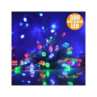 Trade Shop Trade Shop - 300 Luces Navide&ntilde;as Led Multicolor Para Decoraci&oacute;n De Interior Y Exterior
