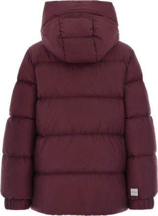 Max Mara Womens Hooded Down Jacket Bordeaux Polyester
