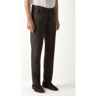 Ermenegildo Zegna Slim Fit Jeans in Dark Brown at Nordstrom, Size 34