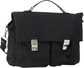 Gucci Pre-owned Cross Body Bags, female, Black, Size: ONE SIZE Pre-owned Vintage Nylon Shoulder Bag