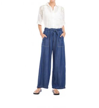 Fifteen Twenty Kendra Patch Pocket Pants In Chambray