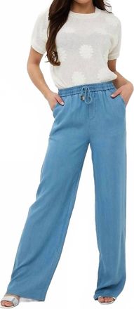 Esqualo Chambray Trouser In Blue