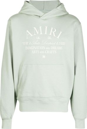 Amiri logo-print cotton hoodie - men - Lyocell/Cotton/Cotton/Elastane - XXXL - Green