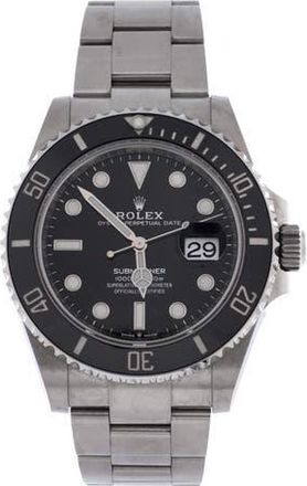 Rolex Oyster Perpetual Submariner Date Automatic Watch Stainless Steel and Cerachrom 41 in Metallic Silver at Nordstrom