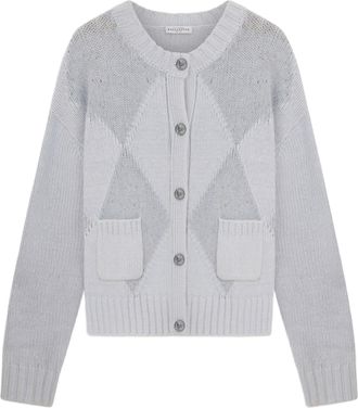 Ballantyne Diamond Pattern Knit Cardigan
