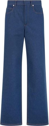 Fendi Long Jeans - Dames - Loose Fit Jeans - Blauw - L - Katoen - Jeans