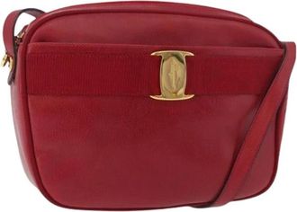 Ferragamo Pre-owned Shoulder Bag - Dames - Vintage Schoudertas - Rood - ONE Size - Leer - Vintage