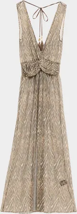 Ramy Brook Sahana Zebra Sheer Coverup Maxi Dress