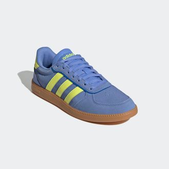 adidas Sneaker ADIDAS SPORTSWEAR BREAKNET SLEEK, Damen, Gr. 36, blau fusion, hi, res gelb, gum10, Leder, Synthetik, Schuhe Sneaker