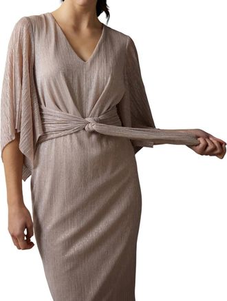 Joseph Ribkoff Drapped Sleeve Dress In Rose