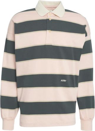 Autry Tops, Dames, Veelkleurig, S, Katoen, Gestreept Poloshirt Multicolor