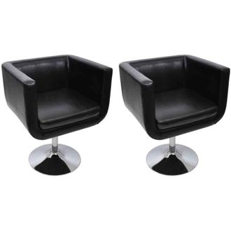 vidaXL Sedie da Bar 2 pz in Pelle Artificiale Nera - Vidaxl