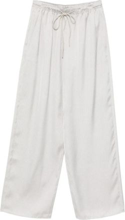 Emporio Armani Gestreept Wijde Broek - Dames - Wijde Broeken - Wit - XS - Broeken