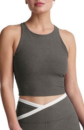 Beyond Yoga Spacedye Refocus Racerback Crop Tank in True Gray Heather at Nordstrom Rack, Size Xx-Large