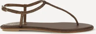 Rene Caovilla Diana Sandals with crystals Female 37.5