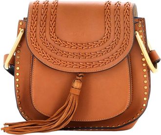 Chlo&eacute; Brown Leather Hudson Handbag Whipstitch Small (Authentic Pre-Loved)