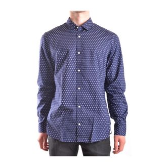 Michael Kors Casual Overhemd - Heren - Casual Overhemden - Blauw - 2XL - Katoen - Overhemden