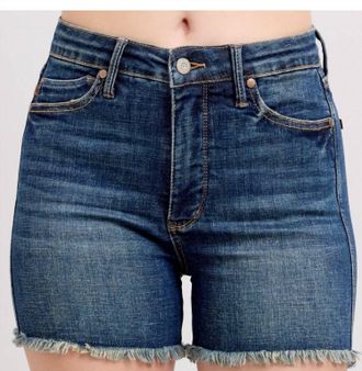Judy Blue Womens High Waisted Tummy Control Short In Dark