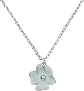 Kate Spade New York golden bloom flower pendant necklace in Blue/Silver at Nordstrom