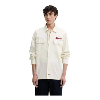 Dickies Lewistown Werkshirt met Lange Mouwen - Heren - Casual Overhemden - Wit - S - Katoen - Overhemden