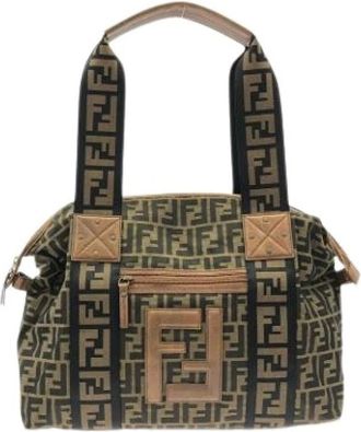 Fendi Pre-owned Handbags, female, Brown, Size: ONE SIZE Pre-owned Boston bag