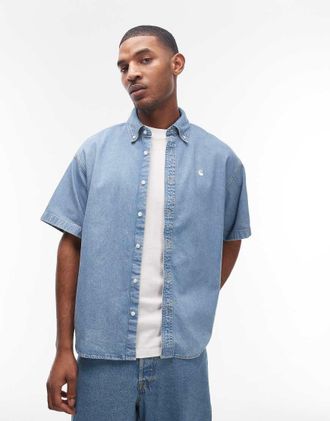 Carhartt Work in Progress Lucas - Camicia in denim azzurra-Blu