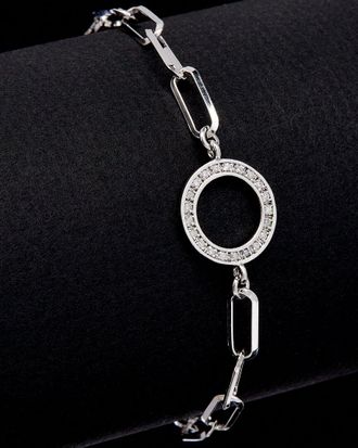 Meshmerise 18K Over Silver 0.18 Ct. Tw. Diamond Circle Bracelet