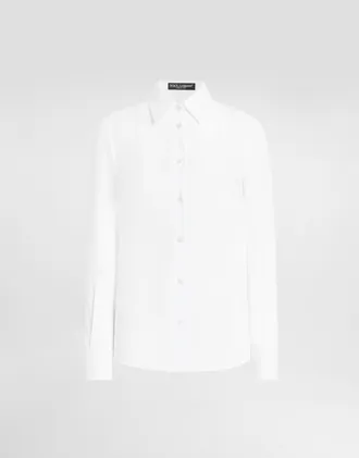 Dolce & Gabbana Stretch Poplin Shirt - Woman Shirts And Tops White Cotton 36