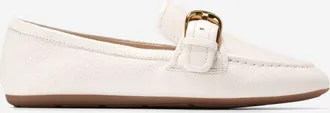 Cole Haan Womens Grand Ambition Alette Buckle Loafers - White Size 10.5