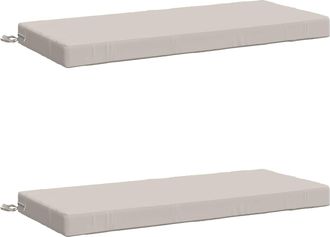 vidaXL Cojines Para Banco De 2 Piezas Soest 2 Uds. 100% Poli&eacute;ster Vidaxl